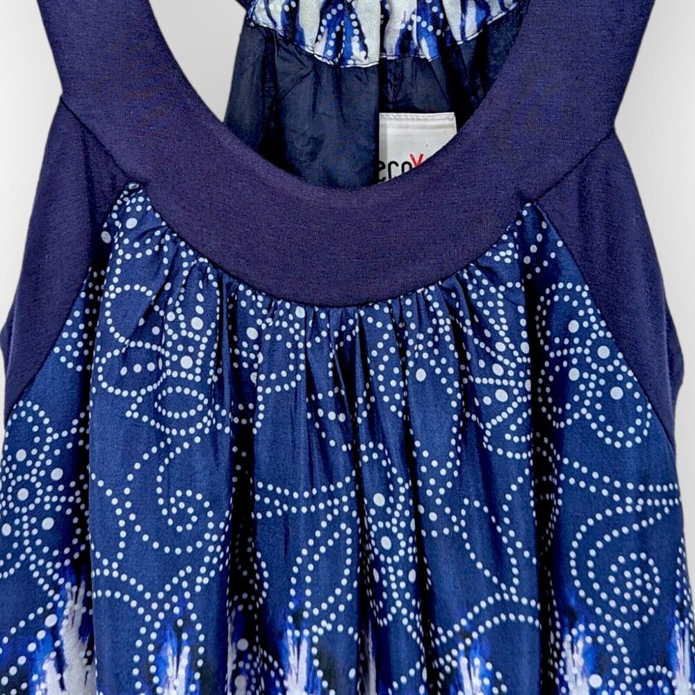 Decode 1.8 Silk Halter‎ Sun Dress Women's 0 Boho Batik Ikat Anthropologie Aztec - Picture 4 of 13
